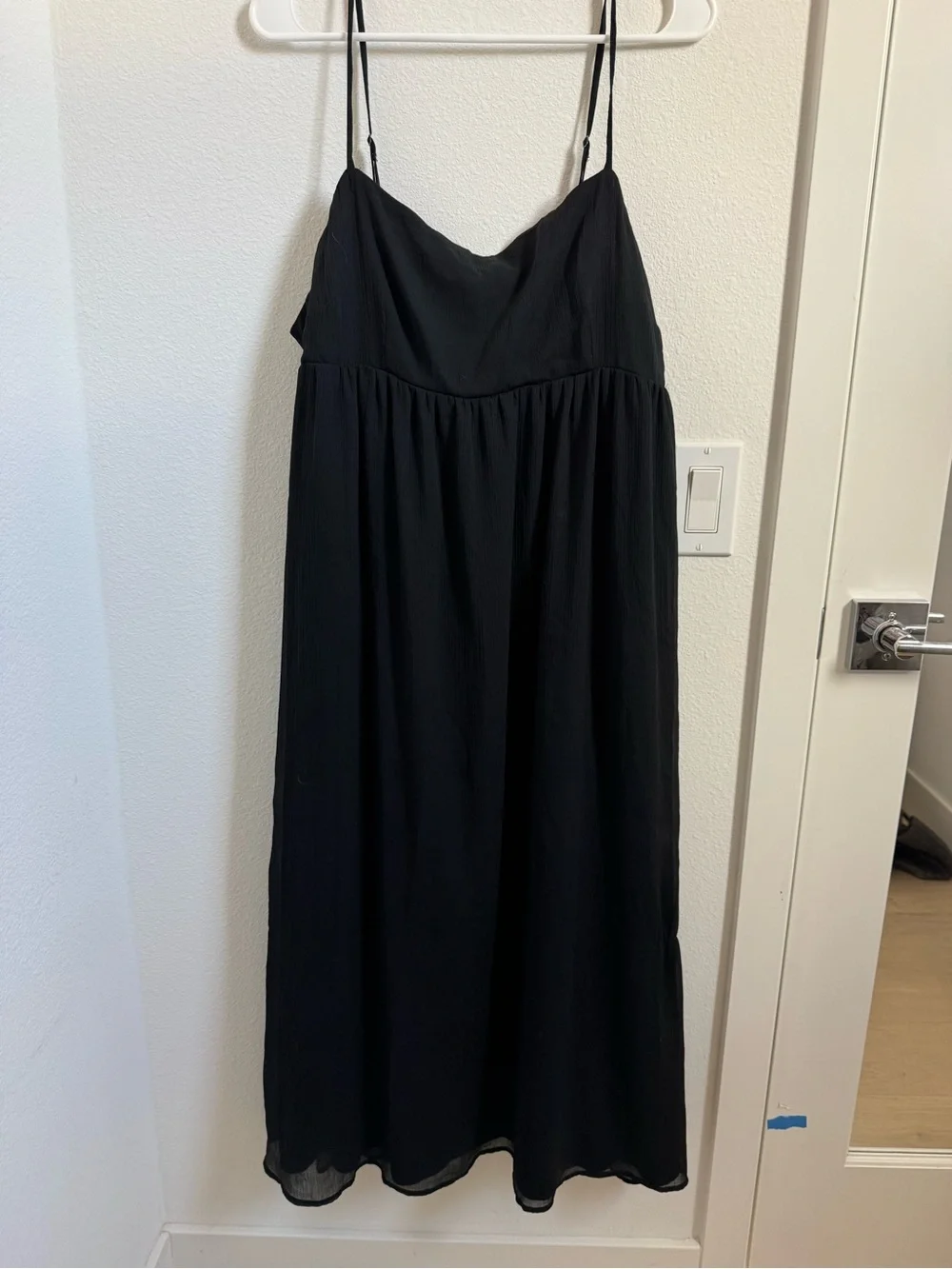 Abercrombie & Fitch Black Maxi Dress with Spaghetti Straps